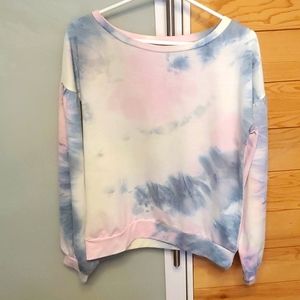 Balloon sleeve tie dye shirt size M